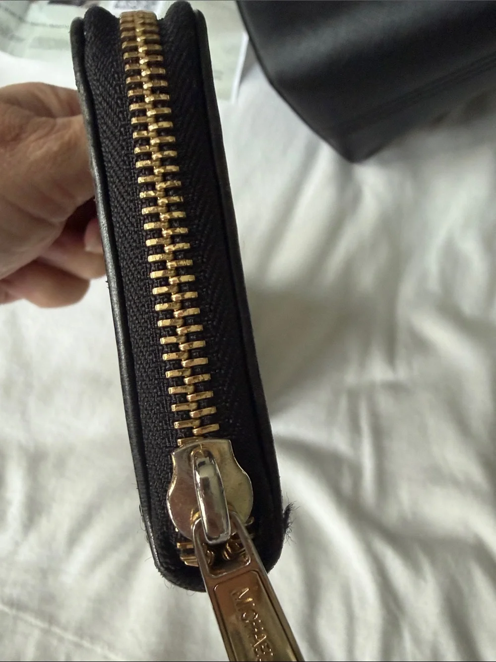Michael Kors Black Tote with Signature MK Zip Wallet